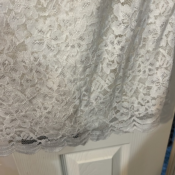 Ann Taylor: white lace dress with peplum waist. NWT - Picture 5 of 7